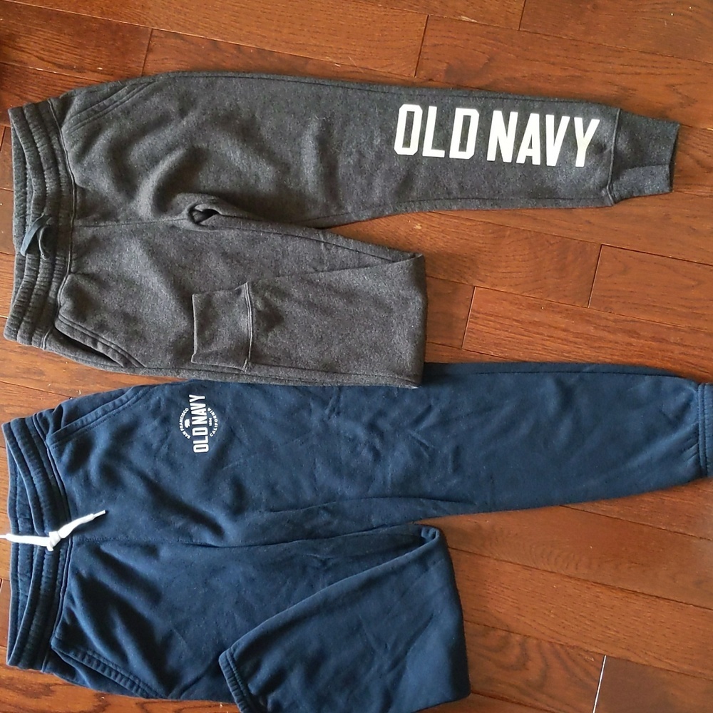 Old Navy Girls Heavy Weight Navy Blue & Grey Joggers Sz 10/12